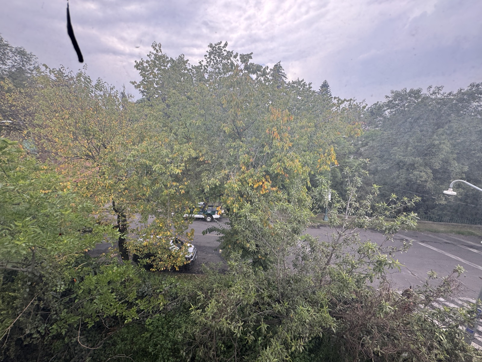 Vista desde ventana hacia la calle